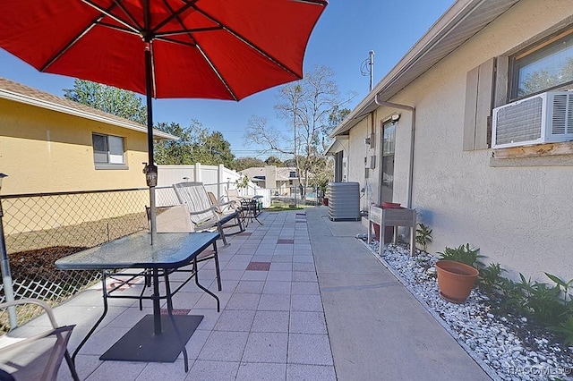 view of patio / terrace featuring cooling unit