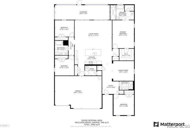 5235 N Sonora Ter, Beverly Hills, FL 34465 - view of room layout