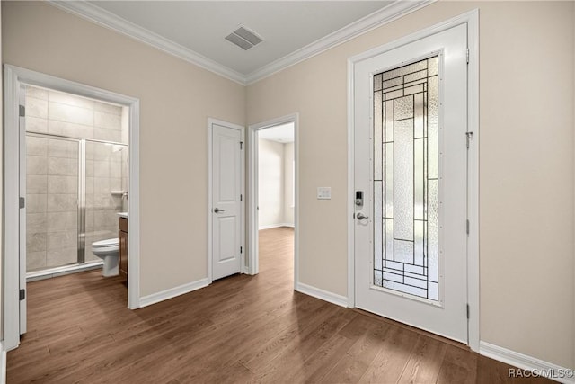 5235 N Sonora Ter, Beverly Hills, FL 34465 - foyer with wood finished floors and ornamental molding