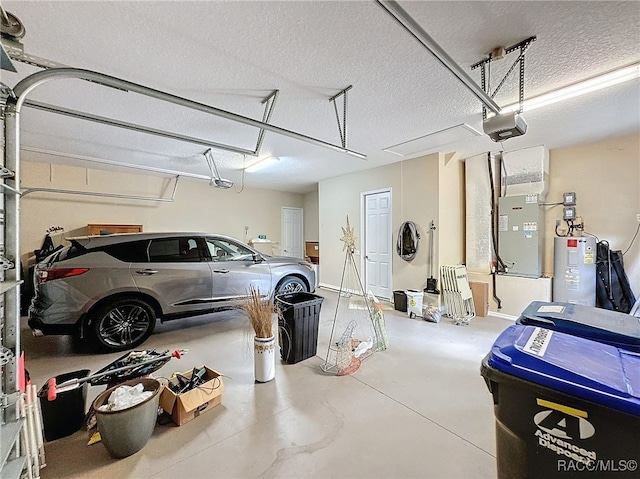 4339 N Canarywood Ter, Beverly Hills, FL 34465 - garage with heating unit, a garage door opener, and water heater