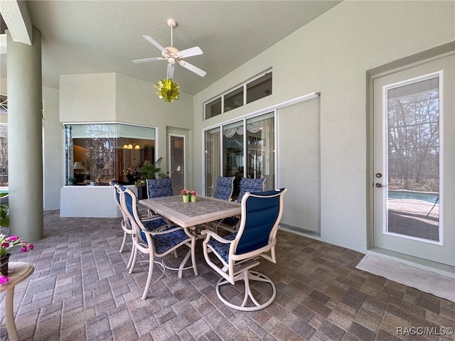 4339 N Canarywood Ter, Beverly Hills, FL 34465 - view of patio / terrace with ceiling fan