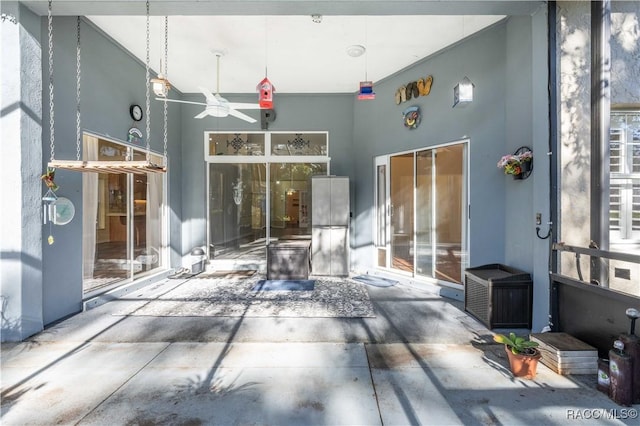 view of patio / terrace featuring ceiling fan