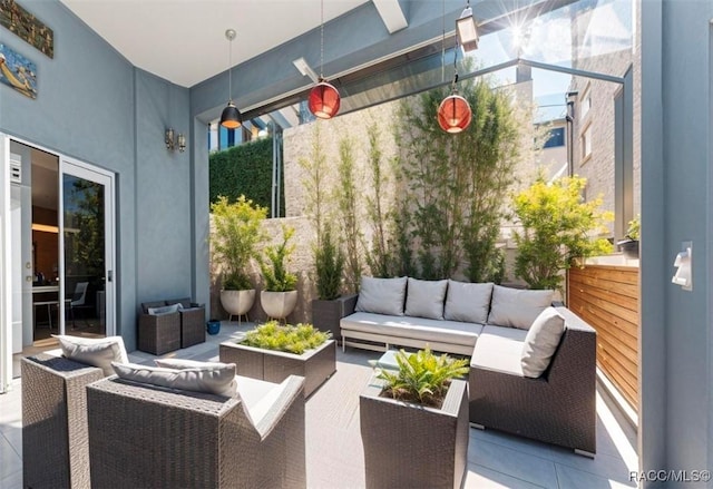 view of patio / terrace with an outdoor hangout area