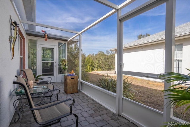 view of sunroom