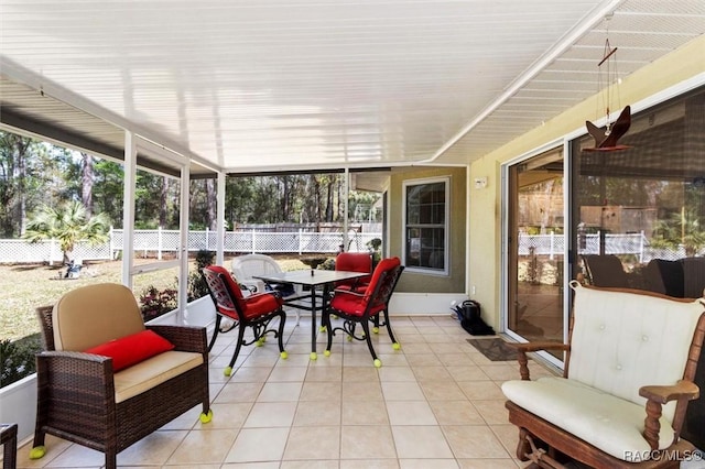 view of sunroom / solarium