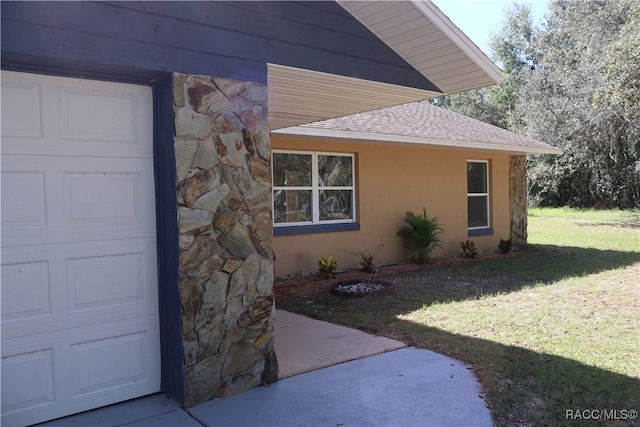 view of property exterior featuring a yard