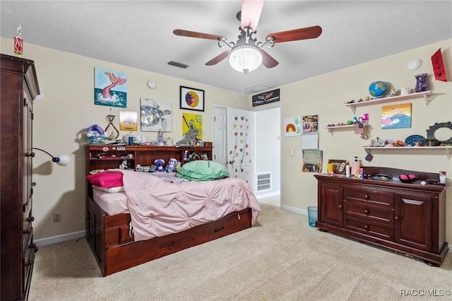 9885 E Lindale Ct, Inverness, FL 34450 - carpeted bedroom with baseboards and ceiling fan