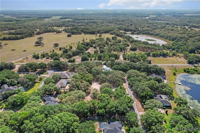 9885 E Lindale Ct, Inverness, FL 34450 - bird's eye view of a nearby body of water and a heavily wooded area