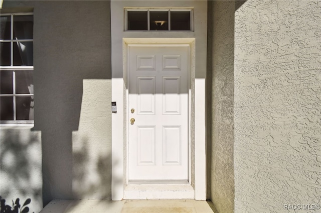 view of doorway to property