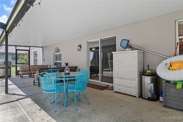 view of sunroom