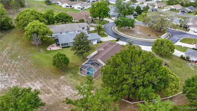 bird's eye view with a residential view
