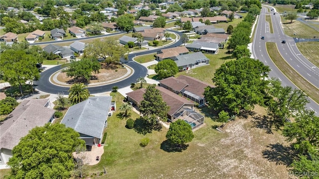 aerial view with a residential view