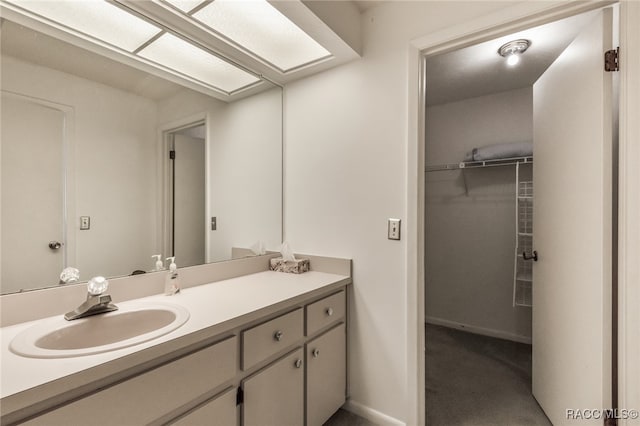 bathroom with vanity