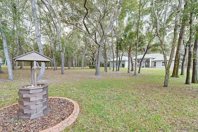 view of yard with a gazebo