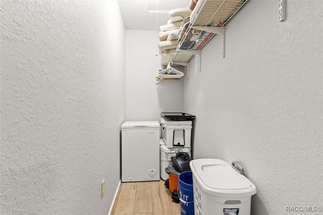 bathroom featuring hardwood / wood-style floors