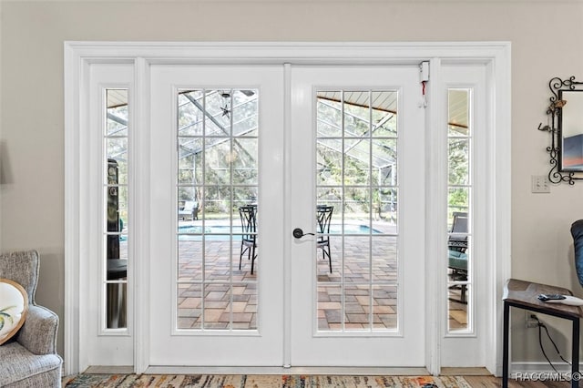 entryway with french doors