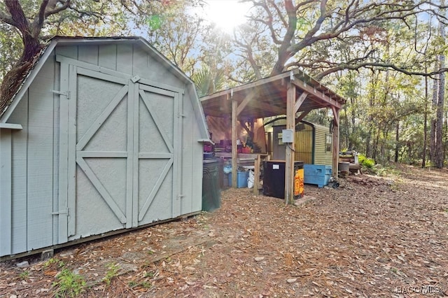 view of outbuilding