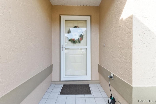 view of doorway to property