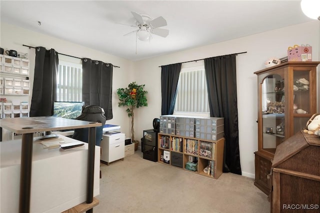 7 Colorado St, Beverly Hills, FL 34465 - office space featuring a ceiling fan and light carpet