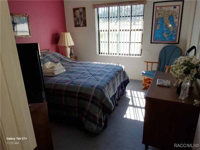 bedroom with carpet