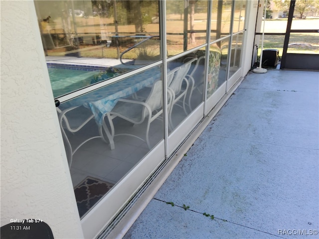 view of sunroom