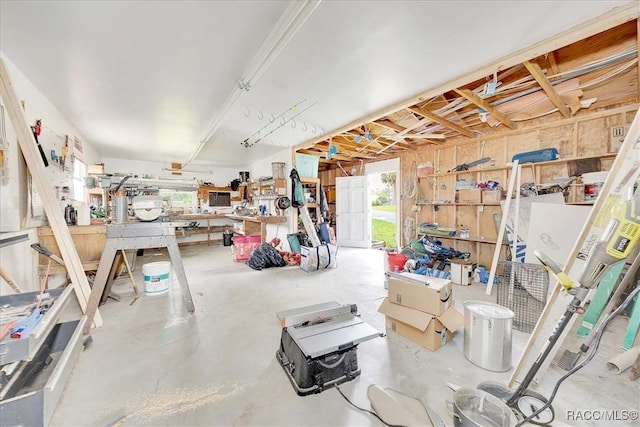 11615 N Caribee Pt, Inglis, FL 34449 - below grade area with a workshop area