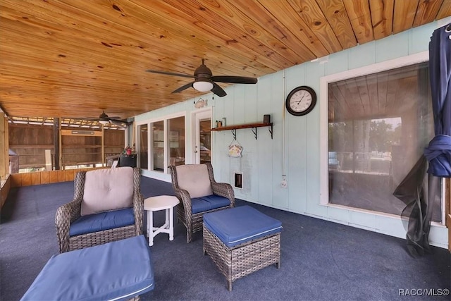 11615 N Caribee Pt, Inglis, FL 34449 - view of patio / terrace with ceiling fan