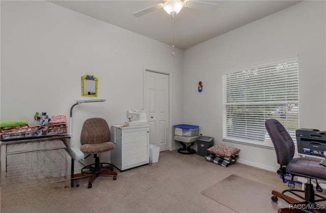5281 W Cisco St, Beverly Hills, FL 34465 - carpeted office space featuring ceiling fan