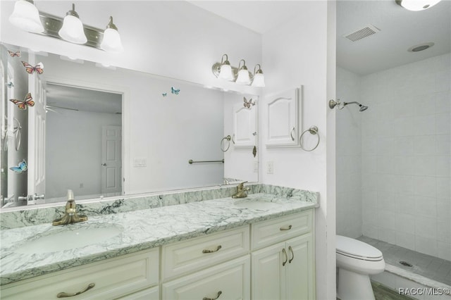 632 S Arlene Ave, Inverness, FL 34453 - full bathroom with double vanity and tiled shower