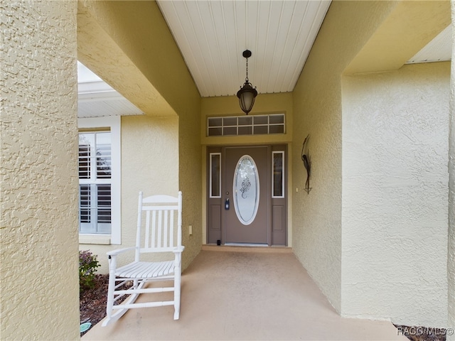 view of doorway to property