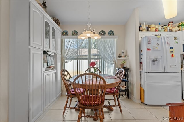 view of tiled dining area