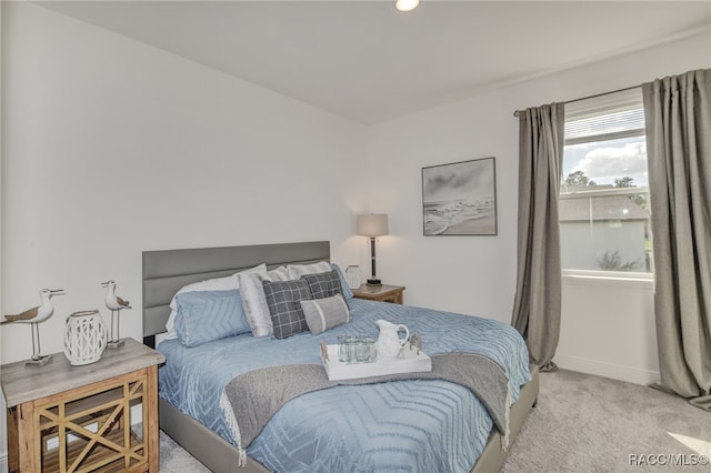 view of carpeted bedroom