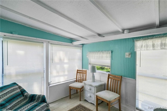 13465 W Hillbilly Ln, Crystal River, FL 34429 - sunroom featuring beamed ceiling