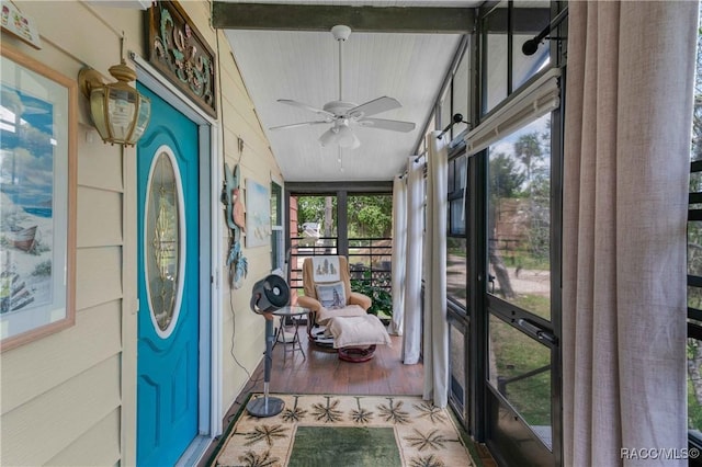 13465 W Hillbilly Ln, Crystal River, FL 34429 - sunroom / solarium featuring ceiling fan and vaulted ceiling