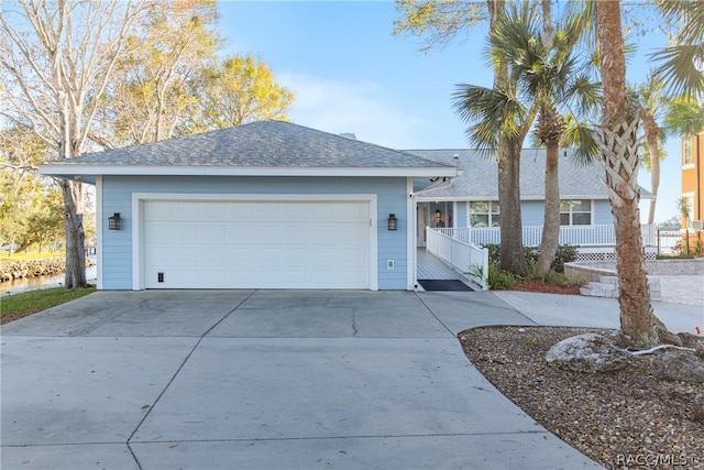 ranch-style house with a garage