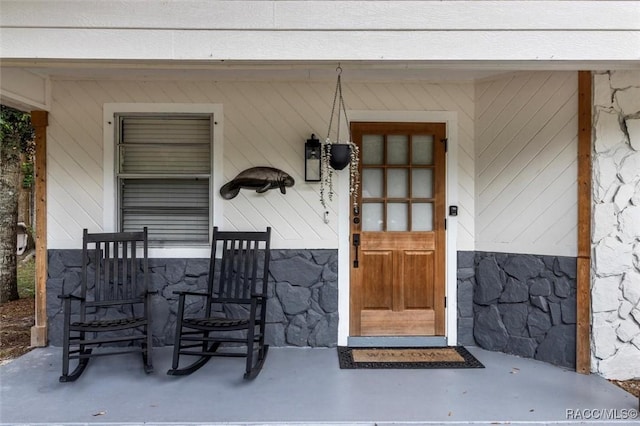 4080 N Eagle Nest Pt, Crystal River, FL 34428 - entrance to property with stone siding and covered porch