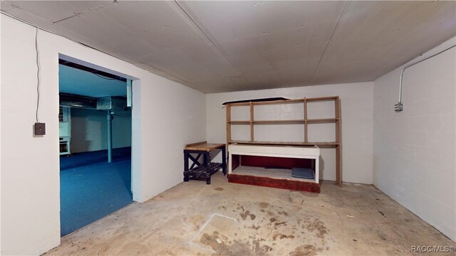 view of basement