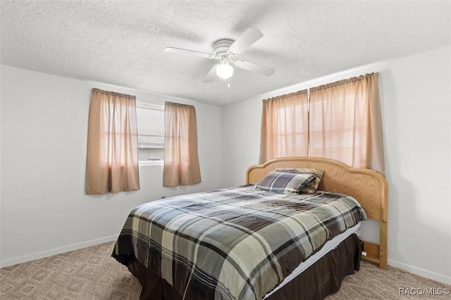 2 James St, Beverly Hills, FL 34465 - carpeted bedroom featuring a textured ceiling and a ceiling fan