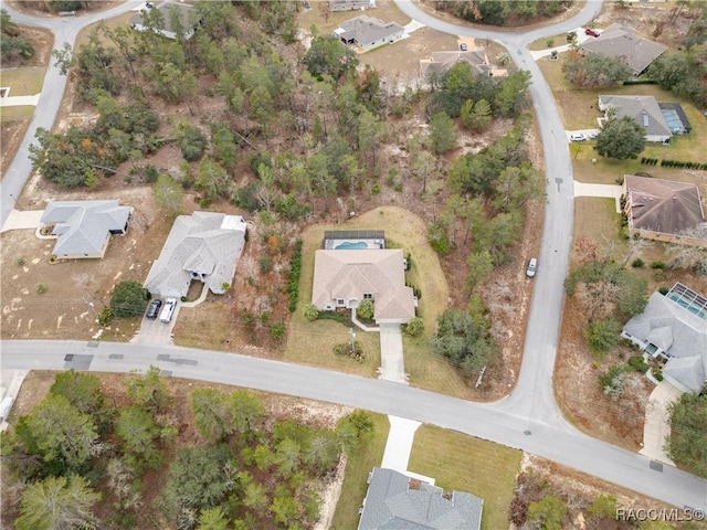 aerial view featuring a residential view