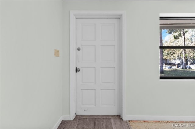 interior space with wood-type flooring