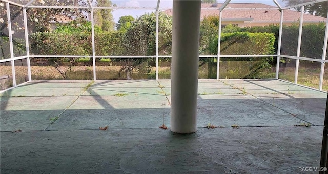 view of pool with a lanai
