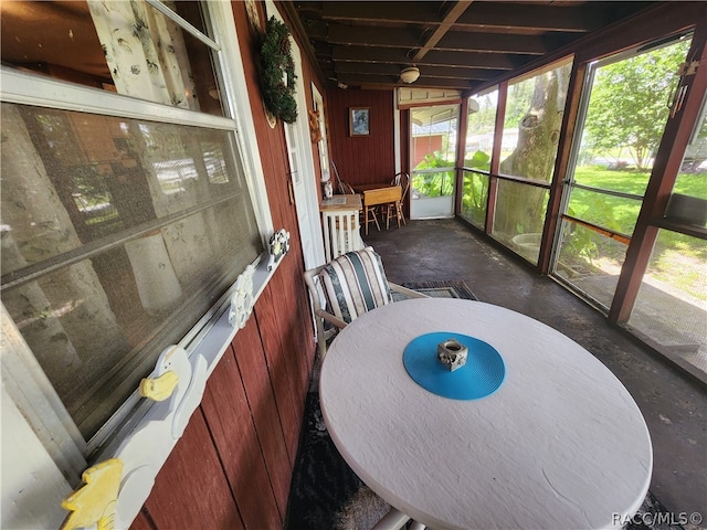 view of sunroom