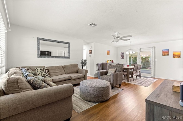 4325 NE 33rd Ave, Ocala, FL 34479 - living room with a ceiling fan and wood finished floors
