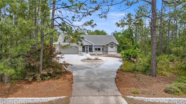 5725 N Durango Ter, Beverly Hills, FL 34465 - single story home featuring driveway, a garage, and a shingled roof