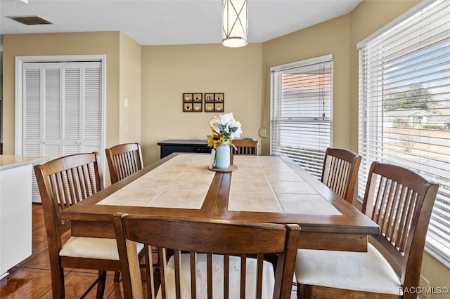 view of dining space