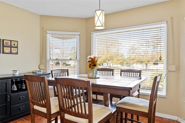 view of dining space