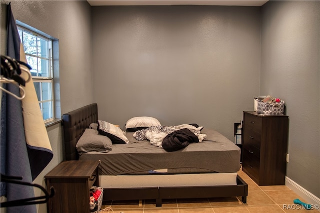 view of tiled bedroom