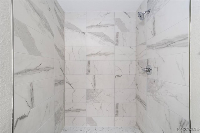 interior details featuring tiled shower