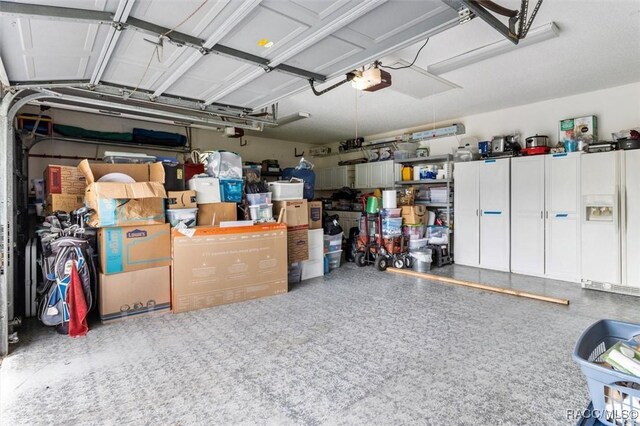 330 E Ireland Ct, Hernando, FL 34442 - garage featuring white refrigerator with ice dispenser
