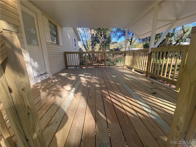 view of wooden terrace